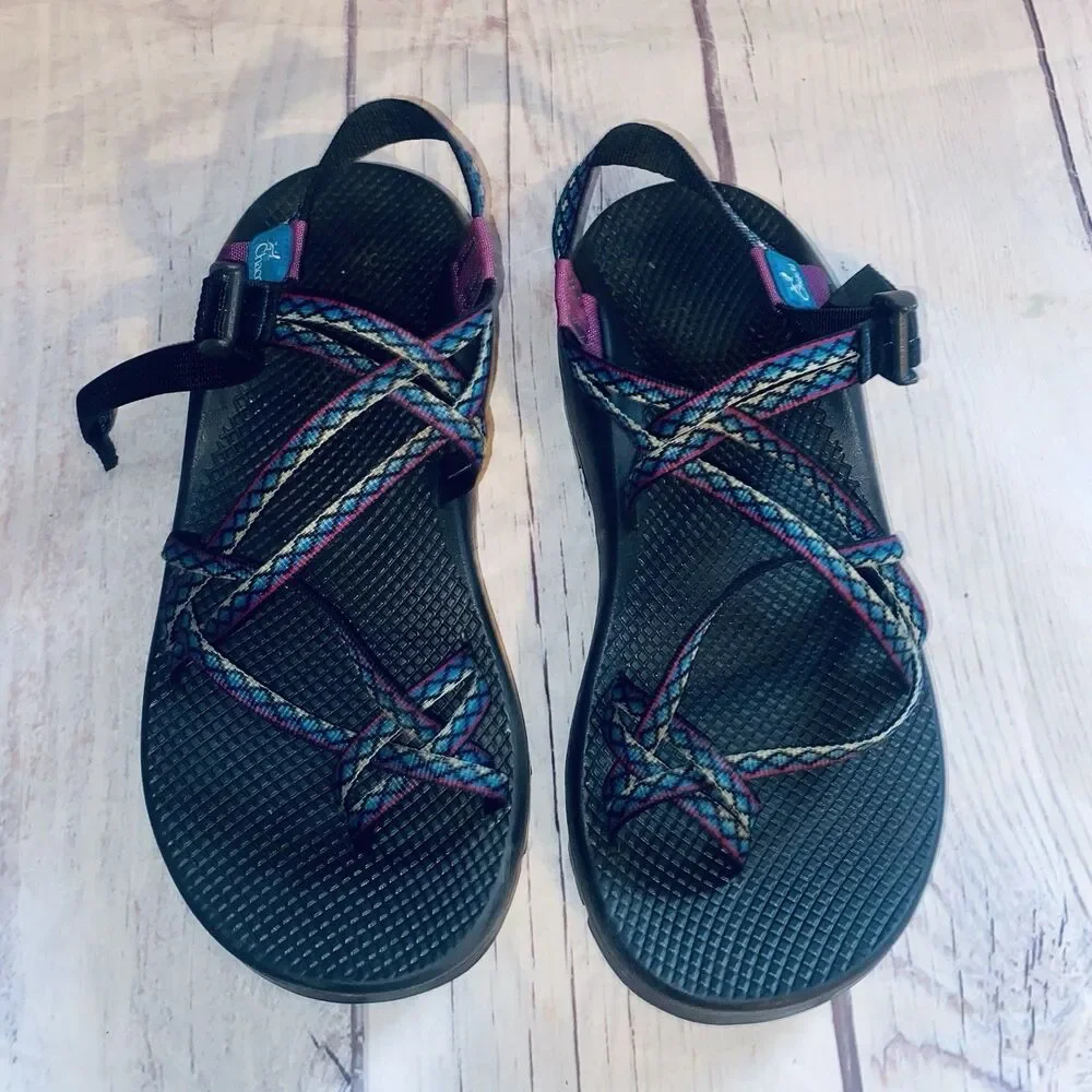 Chaco ZX/2 Sandals Mens 11 Made USA Vibram Double Strap Toe Loop Hiking